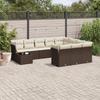 VidaXL Garden Lounge Set with Cushions 11 Pcs, Sofas with Adjustable Feet, Outdoor Furniture Set Patio Terrace, 3250102