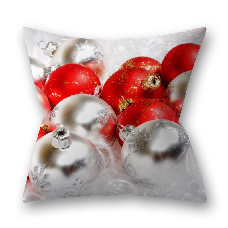 Christmas Cushion 45x45 Pillowcase Polyester Snowflakes Tree Printed Sofa Cushions Decorative Pillow 18x18 Home Decor