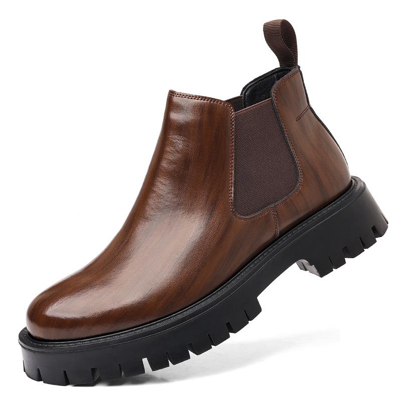 Martin Boots Men's 2024 New Winter Youth High-top Platform Short Boots Velvet Men's Chelsea Boots
