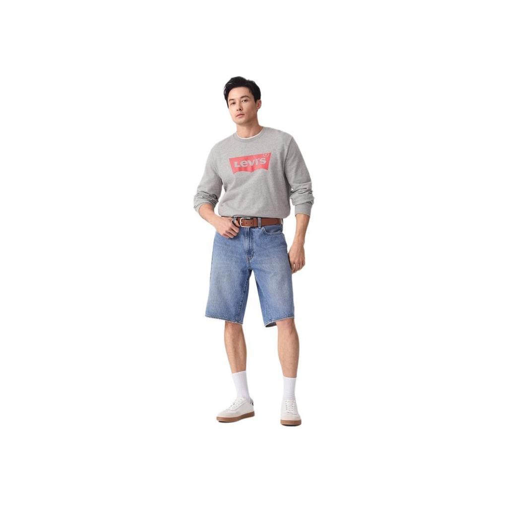 Levis Simple Comfortable Versatile Casual Logo Print Long Sleeve Sweatshirt Men Sweatshirt Gray 003YS-0000