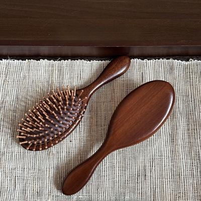 Hand Carved Sandalwood Comb Wooden Scalp Massage Brush Portable Air Cushion Comb