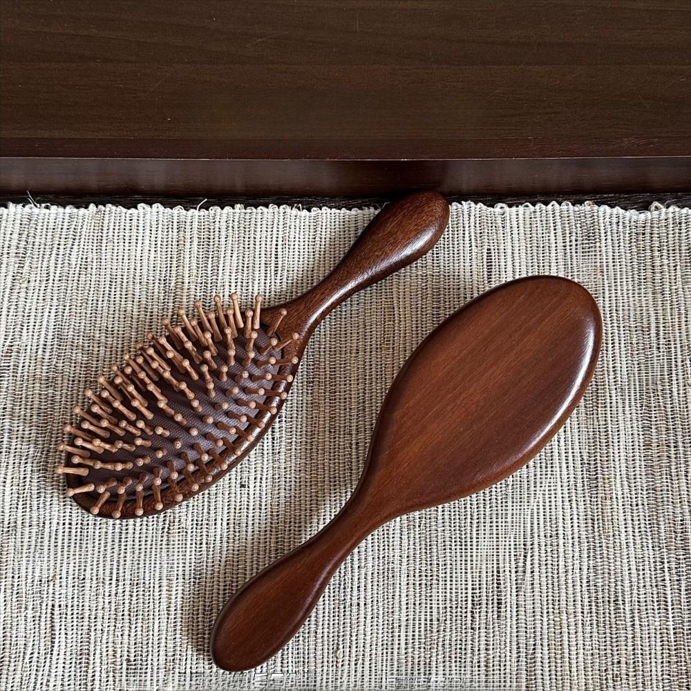 

Hand Carved Air Cushion Comb Wooden Scalp Massage Brush New Sandalwood Comb