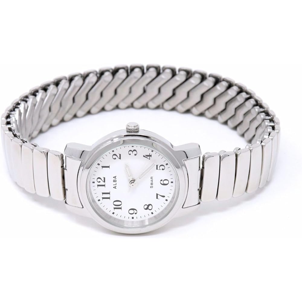 Seiko Alba Women's Quartz Watch Stainless Steel Analog 5 ATM Water Resistant White Dial Silver Case
