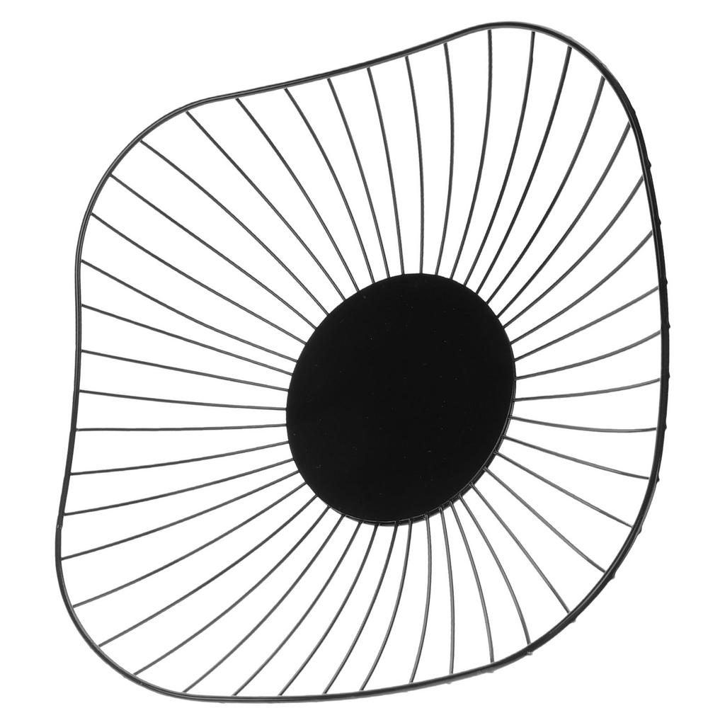 1Pcs Iron Art Fruit Bowl Creative Shape Snack Plate Black for Restaurant Home Hotel Fruit Storage Holder Metal Wire