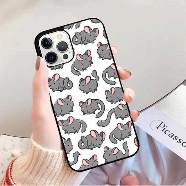 Cute Cartoon Chinchilla Phone Case for iPhone 17 Air 16 16e 15 Plus for Apple 13 11 12 14 Pro Max Cover Coque Fundas