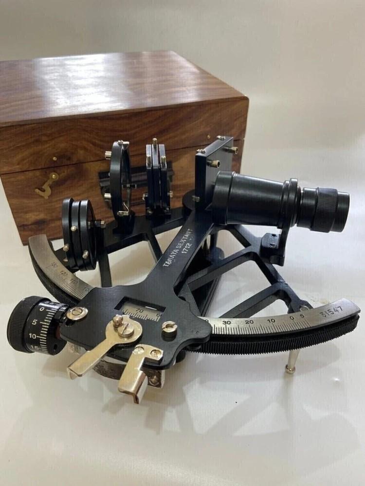 8" Messing Nautisch Marine Antik Navigationsinstrument Astrolab Sextant