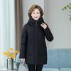 Nova Moda Inverno Jaqueta de Penas Mãe Feminina Comprimento Médio Jaqueta Espessa para Mulheres de Meia-idade e Idosas