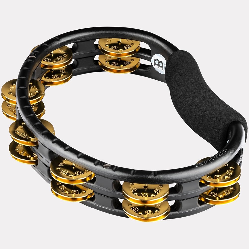 MEINL Percussion Traditional ABS Tambourine with Brass Jingles, Black, TMT1B-BK [Official Japanese Product]