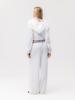 GLOWNY G Hug V-Neck Knit Hoodie (White)