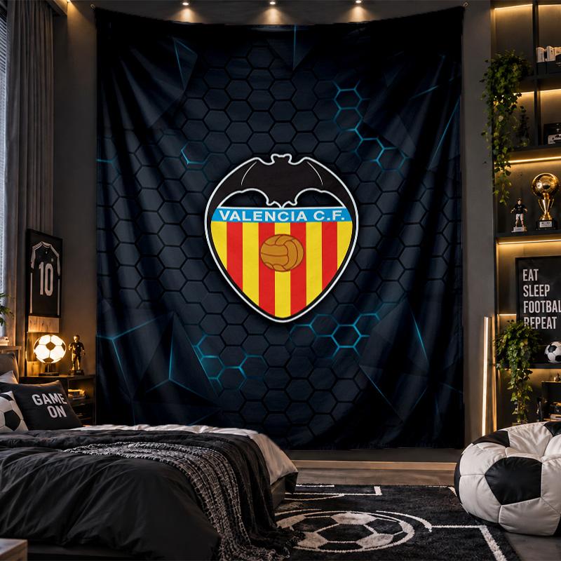 Wall Hanging Tapestry Valencia FC Print Cloth for Living Room Bedroom Home Decor