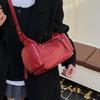 Double Side Pocket Design Single Shoulder Bag French Style Underarm Handbag Clutch Bag Adjustable Shoulder Strap Crossbody Bags