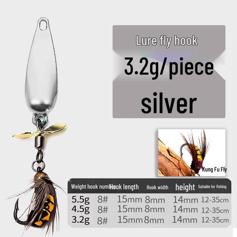 Propeller Spinner Fly Fishing Lure - Micro Soft Bait Hook for White Mouth Fishing