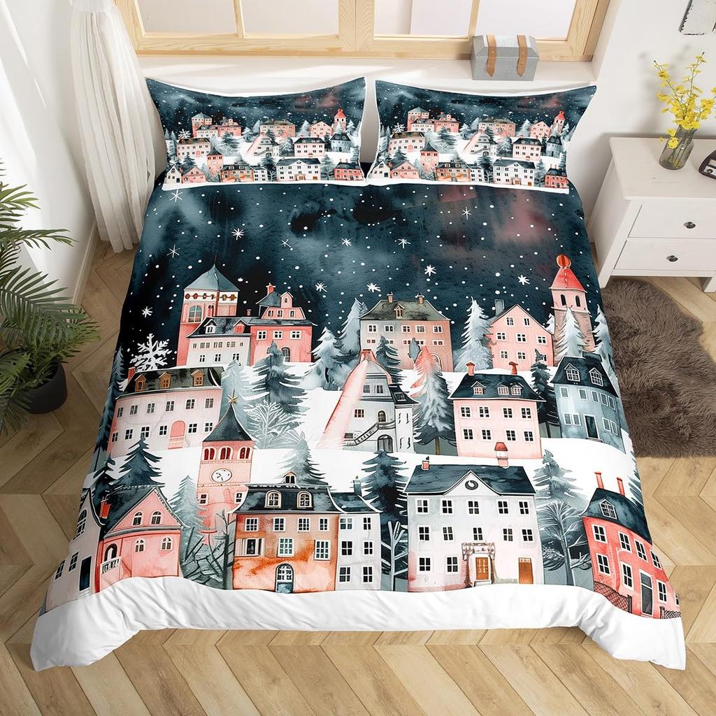 Buildings Duvet Covers For Kids Teens Adults Quilt Cover Sets Lightweight Down Room Decor 2 Pillowcases 1 Duvet Cover No Quilt
