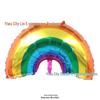 White Cloud Rainbow Bridge Balloon with Smiley Face and Tassel - Cute Party Decoration