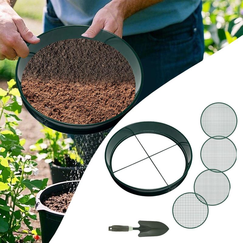 Soil Sieve Lightweight Compost Sifter Multi-purpose Gardening Accessories Portable Sifting Screen For Composting Gravel
