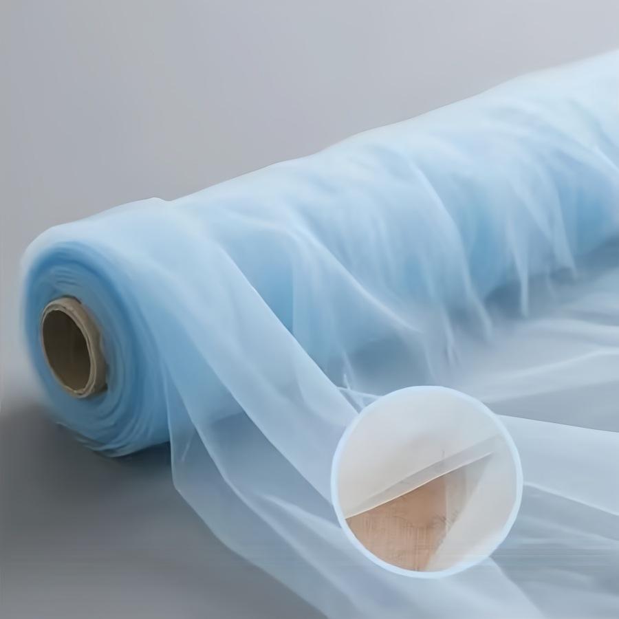 Tüllstoff Himmelblau Transparent Tischläufer Stuhl Schleifen Hintergrund Vorhänge für Babyparty Geburtstag Hochzeit für Party Fotos Dekoration