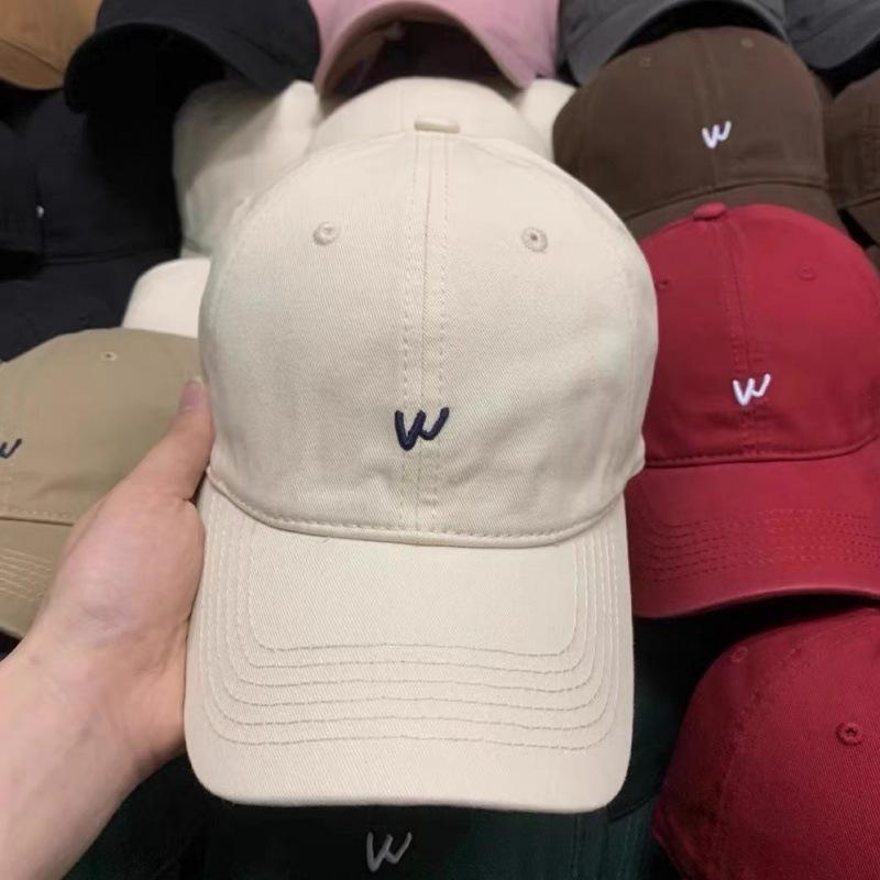 Simple Small Letter Embroidered Cap Men'S And Women'S Fashion Versatile Face Small Sun Visor Baseball Cap