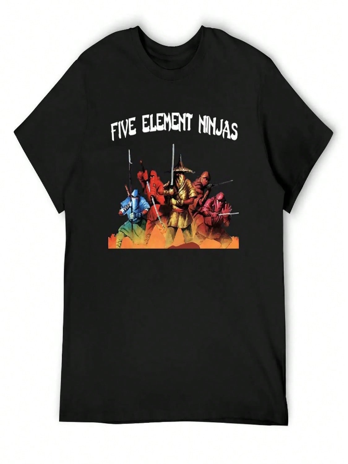 Five Eleunisext Ninjas T-Shirt Baggy Shirts Oversized unisexs Fashion S разноцветный