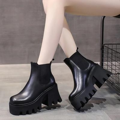 New High Heel Thick Bottom Anti Slip Fashion Women's Boots 2024 Autumn/Winter New Outdoor Modern Ankle Fashion Boots for Women