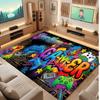 Decorative Artwork Theme Crystal Velvet Floor Rug Personalized Custom Name Text Warm Carpet Home Decoration