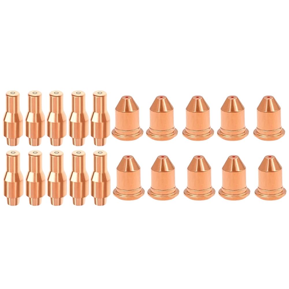 20pcs Plasma Electrode Tips and Nozzles Compatible with For Harbor For Freight Titanium IPT 45 Plasma Cutter Torch