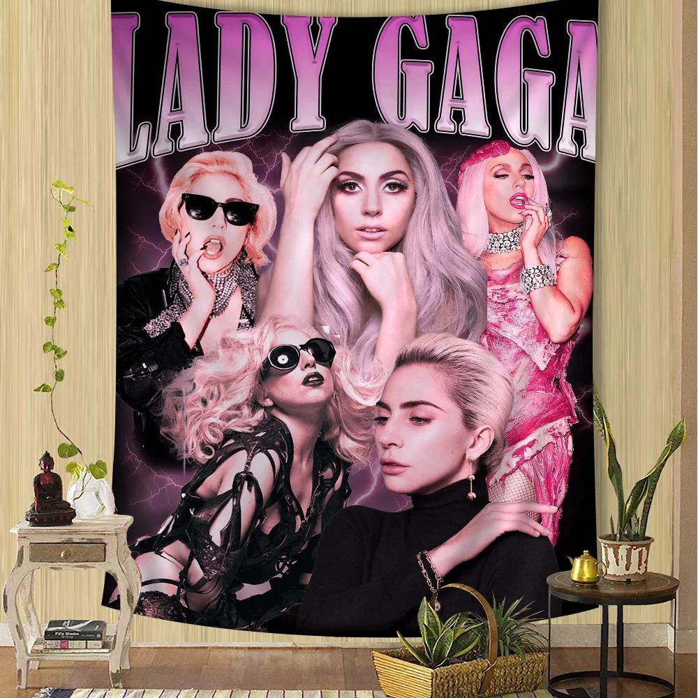 Lady Gaga Sängerin Hängendes Böhmisches Wandteppich Günstig Hippie Wandbehang Böhmische Wandteppiche Mandala Wandbehang Heimdekoration