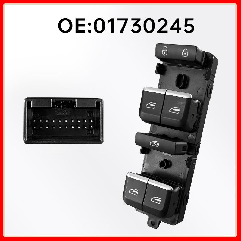 Geely Boyue Driver s Side Window Lifter Switch with Silver Trim and One-Touch Up/Down (01730245)