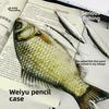 Creative Fish Shape Pencil Case With Polyester Material Fun Storage For Students And Kids
