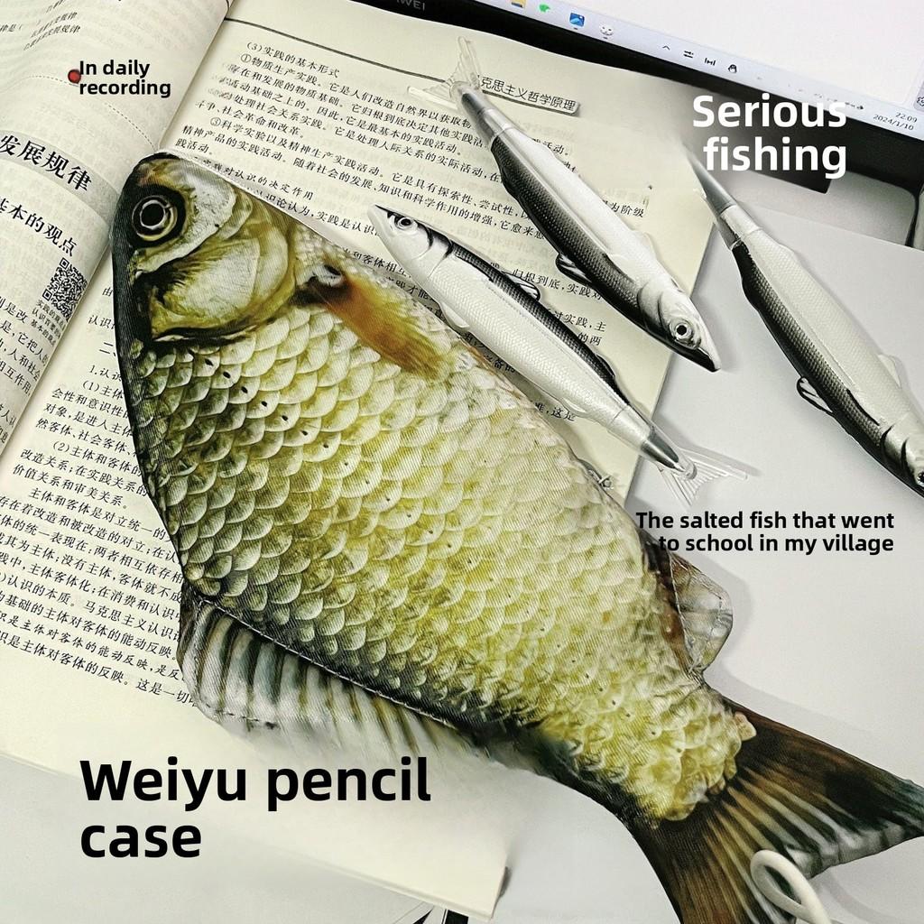 Creative Fish Shape Pencil Case With Polyester Material Fun Storage For Students And Kids