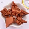 10PCS Resin Kawaii Simulation Milk Chocolate Flatback Cabochon Candy Figurine Home Decor DIY Scrapbook Craft Bow Accessories