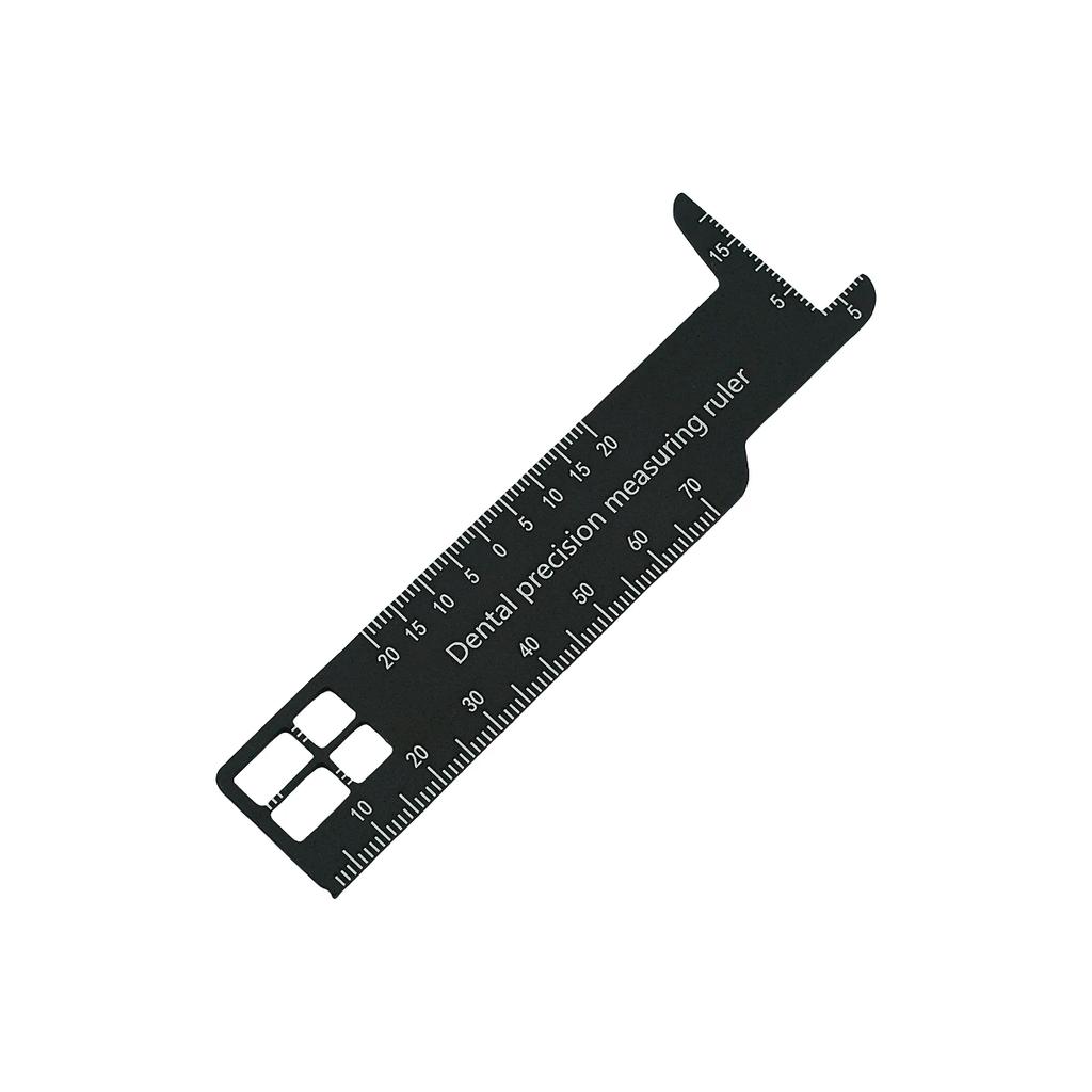1Pc Dental Lab Multifunction Ruler for Aesthetic Crown Bridge Design Prosthodontic Measurement Multi-Window Scale Instrument