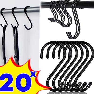5/10/20 STÜCKE S-förmige Haken aus Metall für Küche, Töpfe, Tassen, Badezimmer, Schlafzimmer, Geländer, Kleiderbügel, Taschen, Handtücher, Pflanzen, hängende S-Haken
