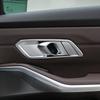 Car Interior Door Handle Bowl Cover Trim Frame Carbon Fiber Look Stickers for BMW 3 Series G20     Accessories