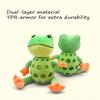 TPR Armor Plating Plush Frog Dog Toy Cartoon Frog Shape Dog Boredom Companion Toy  Park Activities