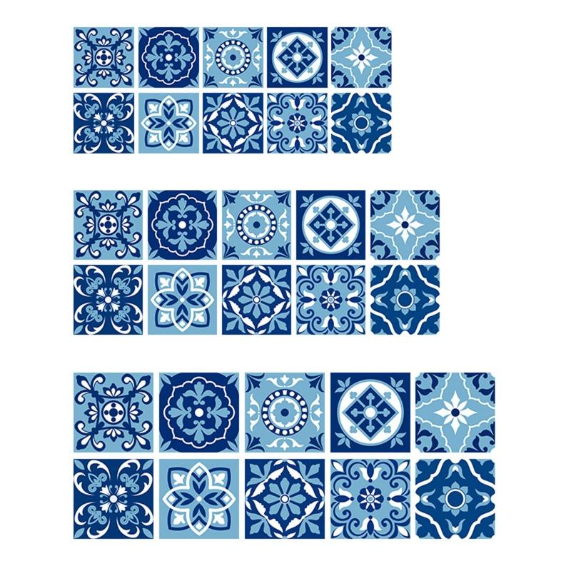 

10 шт. наклейки на плитку в мексиканском стиле, самоклеящиеся наклейки на пол, настенные наклейки, водонепроницаемые, для фартука, настенная роспись для кухни, ванной комнаты, декор Small