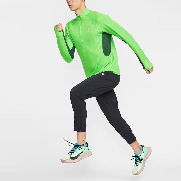 Nike Maglia da Corsa a Manica Lunga Traspirante con Mezza Zip e Logo Serie ACG Uomo top IO9670-307