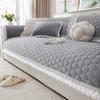 Cream Wind Crystal Fleece Sofa Cushion  Winter New Thickened Plush Seat Cushion Living Room Non-Slip Sofa Cover