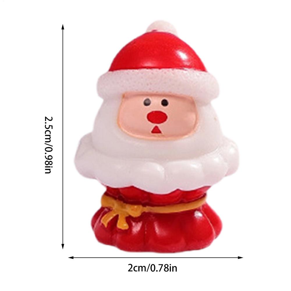 Mini Santa Figurines Christmas Miniature Desktop Decor Collectible Santa Claus Ornament M Icro Landscape Meryy Xmas Decoration