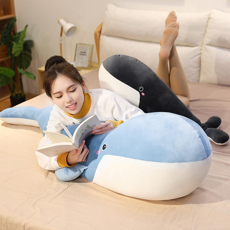 Adorable Plush Whale Shark Dolphin Stuffed Animal Pillow Cozy Soft Toy 1 Meter