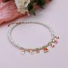 Cartoon Christmas Necklace Dripping Oil Cartoon Pendant Choker Sweet Pearl Chain  Decoration