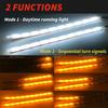 2PCS  LED DRL Car Flowing Light Flexible Waterproof Strip Auto Headlights for Car Driving Light 12V