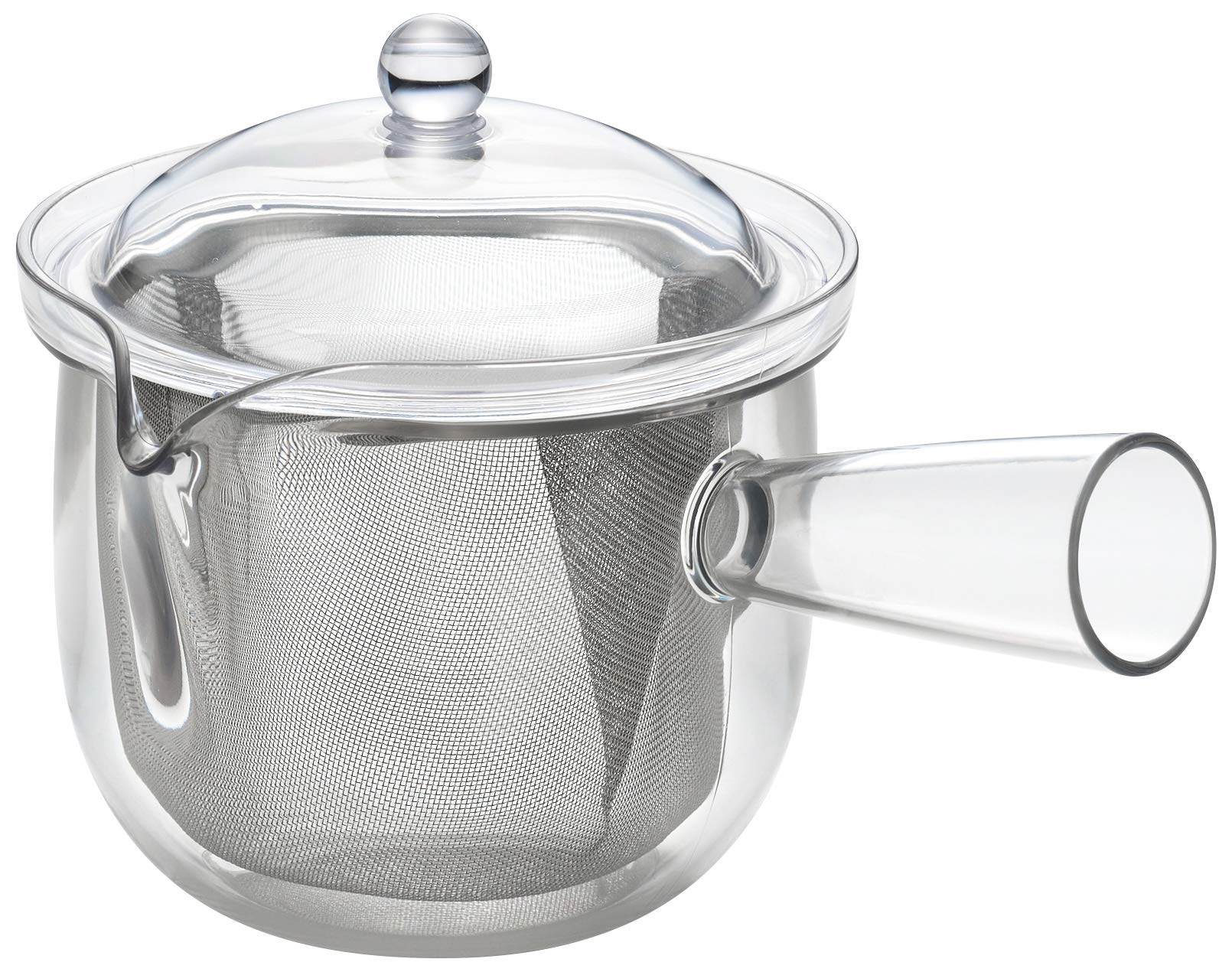 

Akebono Sangyo Teapot, Stainless Steel Mesh, Large, Made in Japan, Horizontal Design, Transparent Design for Easy Tea Flow, Shatter-Resistant