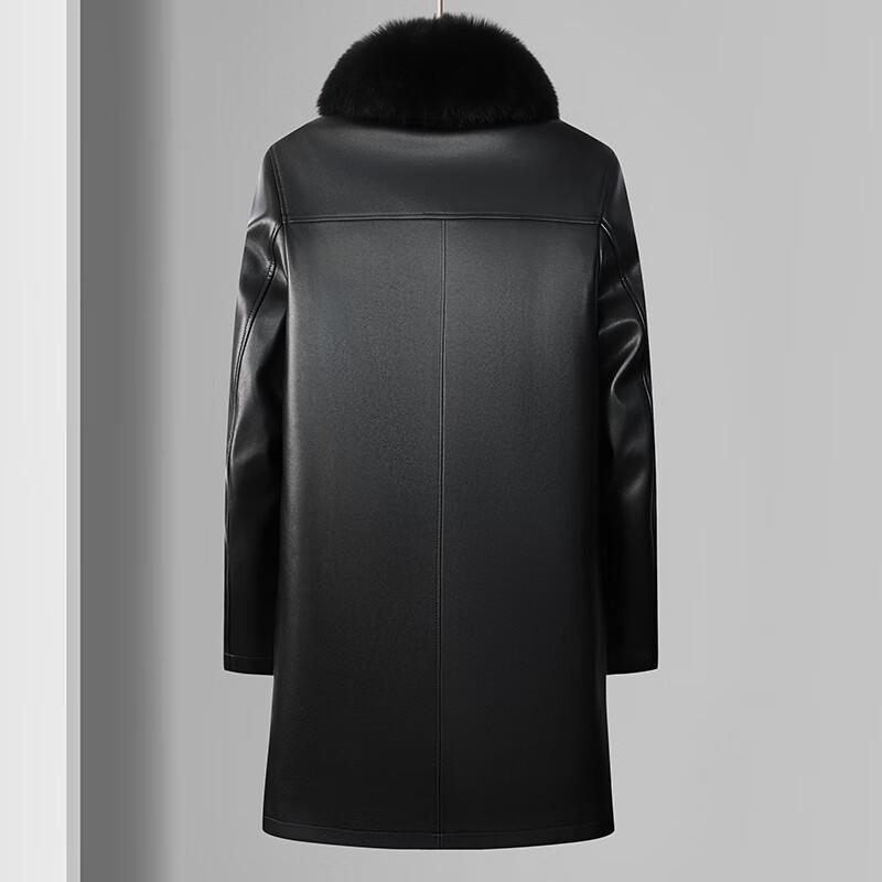 Herrenjacke mit Plüschfutter und abnehmbarem Kunstfellkragen