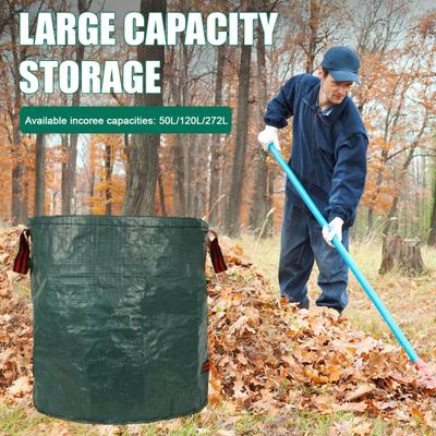 Σακούλα Συλλογής Φύλλων 13 Gal/32Gal/72 Gal Επαναχρησιμοποιήσιμη Σακούλα Κήπου για Απόβλητα Κήπου Βαρέως Τύπου Όρθιος Συλλέκτης Φύλλων με 4 Χειρολαβές για Συντήρηση Γκαζόν Κήπου