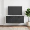Wall Mounted TV Cabinet Black 78.5 X 31 X 30 Cm