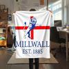 Millwall FC Printed Flannel Blanket, soft throw for bedroom sofa, washable, Christmas present, great gift.