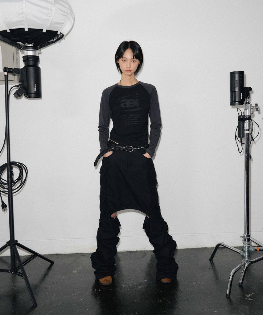 MINAV Archive Symbol Raglan T-Shirt W [Black]