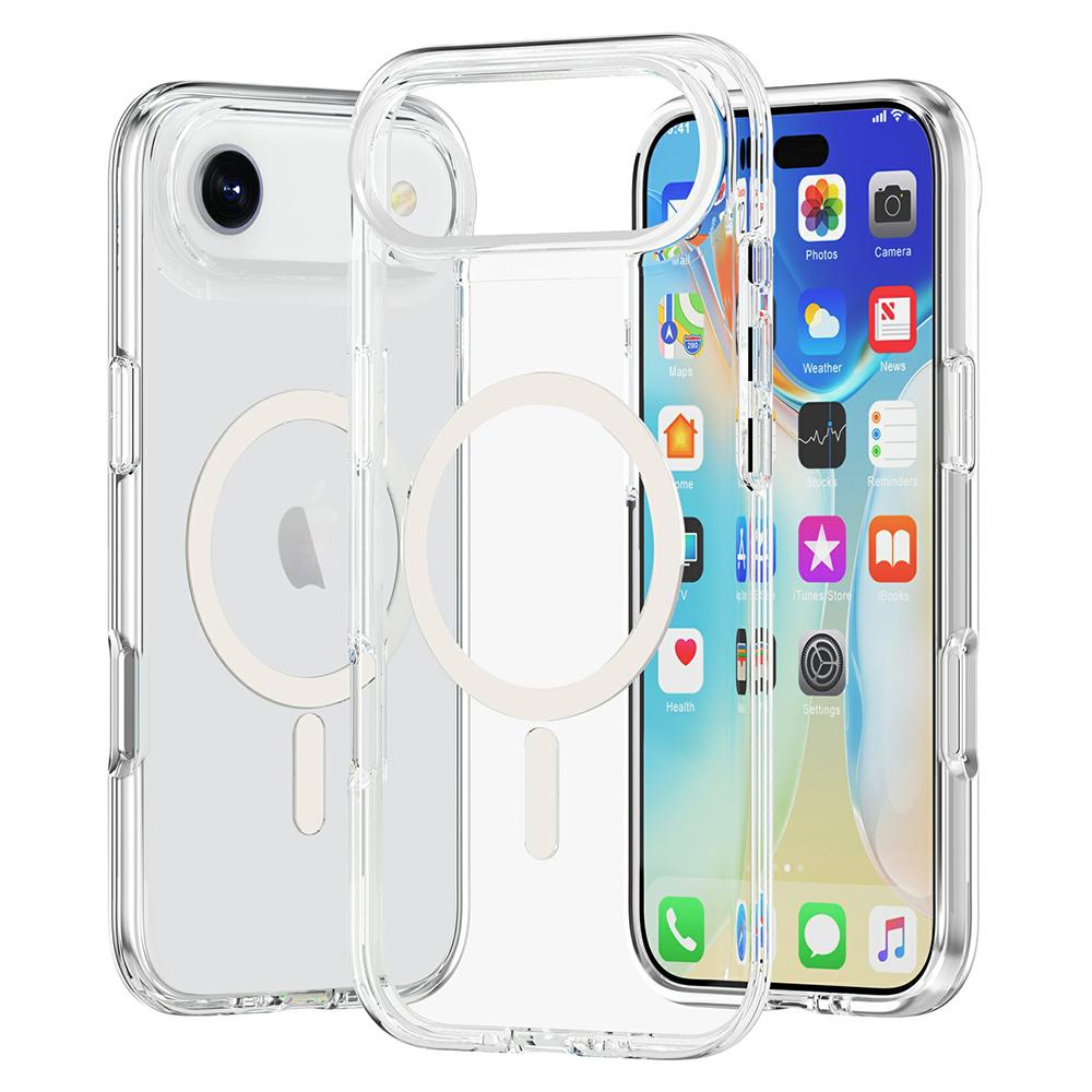 For iPhone 17 Air Magnetic Case Compatible with MagSafe PC+TPU Clear Phone Cover