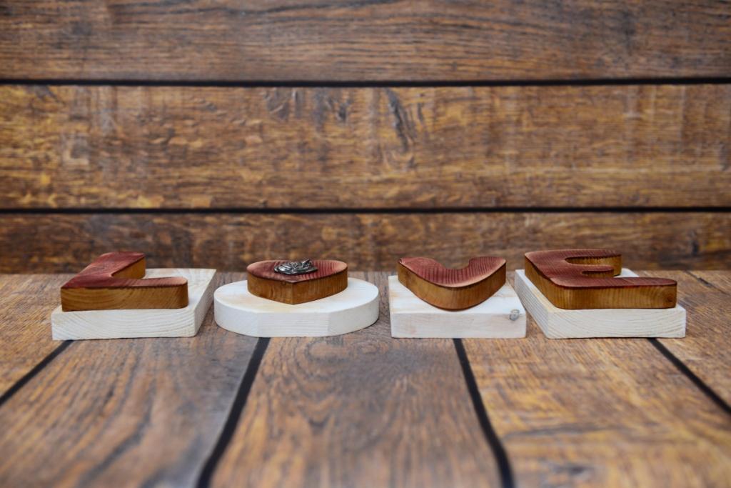 Pug I - wooden LOVE sign, interior decoration with a dog, charming ornament for the shelf by Art-Dog brand