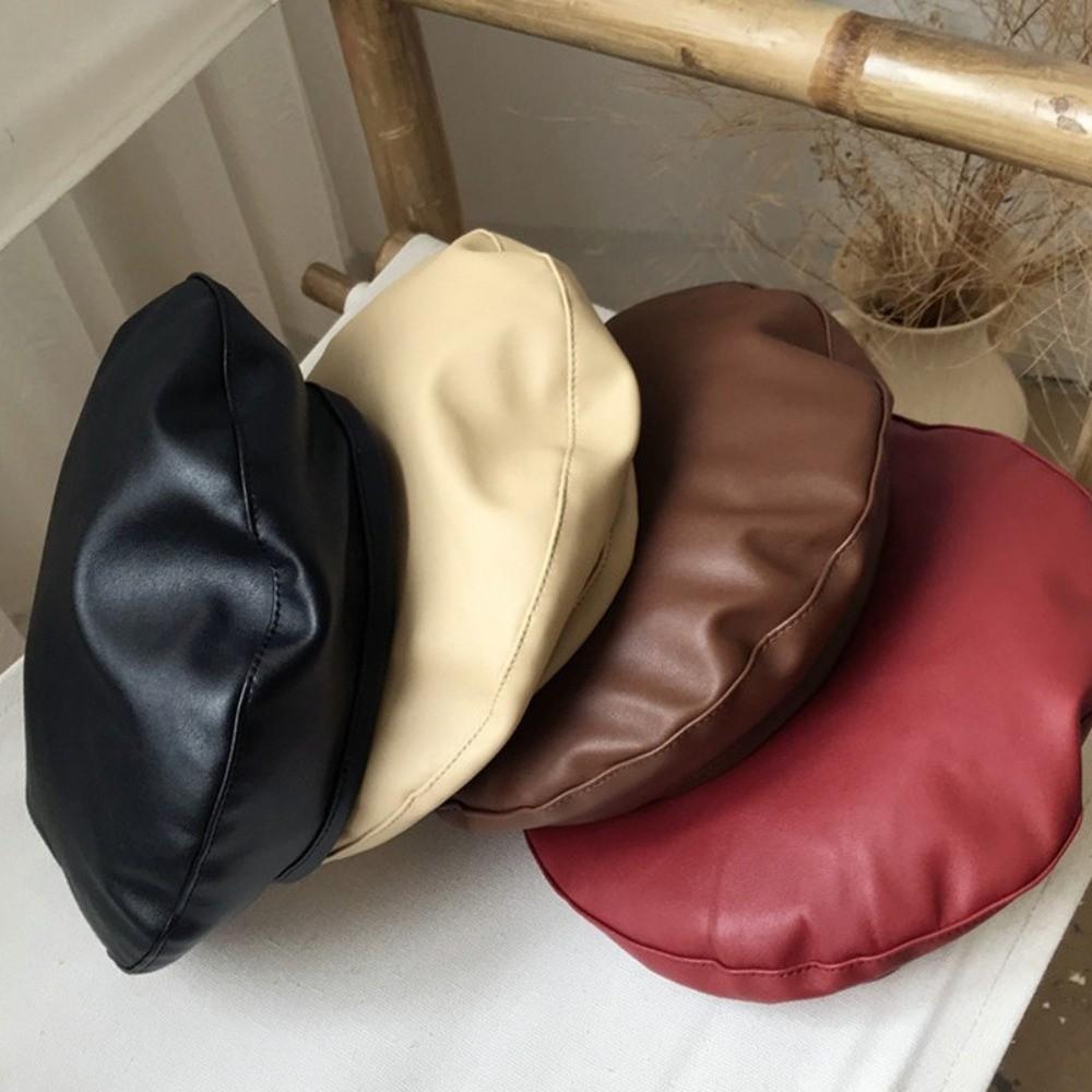 Retro Octagonal Caps Solid Color Painter Caps Elegant Beret Hat  Lady Accessories